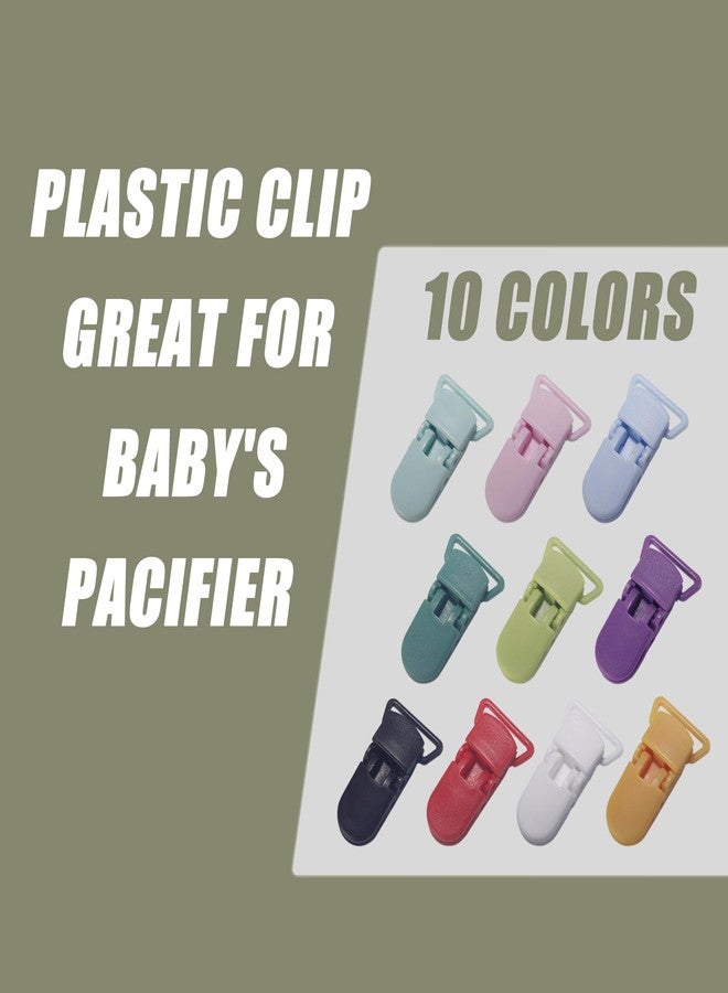 Demearly 10-Pack Pacifier Clip Replacement Ends - BPA-Free Plastic Fasteners for DIY Baby Crafts, Sewing Bibs & Blankets Straps (3/4 Inch, 10 Color) - Image 5